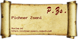 Pichner Zseni névjegykártya